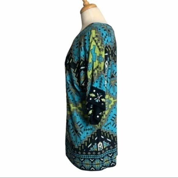 Ruby Rd Embellished Kimono Sleeve Top Small - Picture 2 of 8